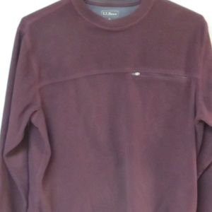 L.L Bean Fleece Pullover Sweater Men’s Large Red